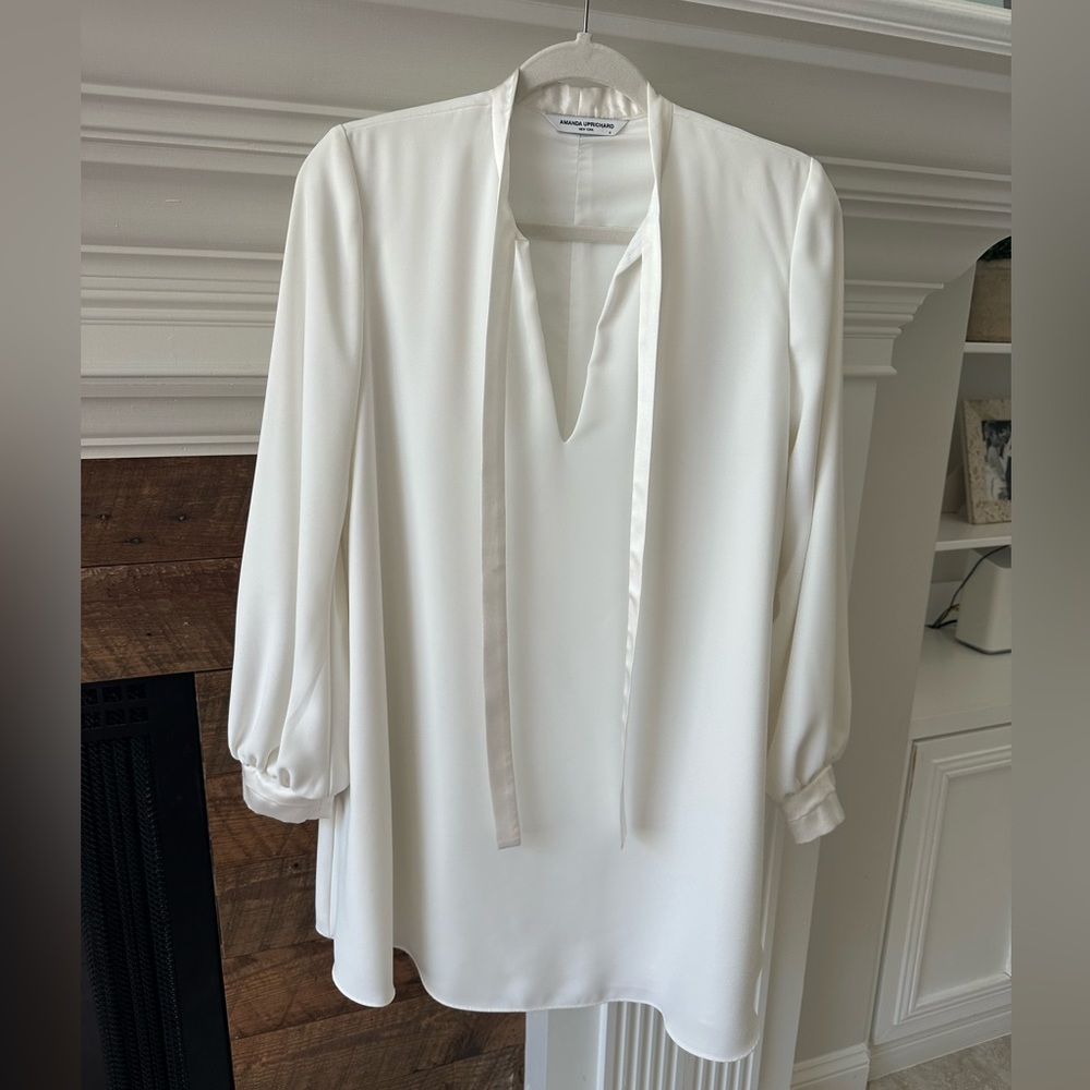 Amanda uprichard white long sleeve dress